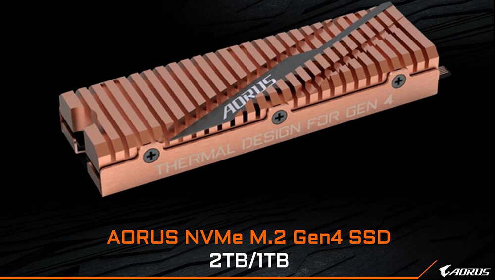 技嘉推出AORUS NVMe M.2 Gen4 SSD 有2TB與1TB兩種容量