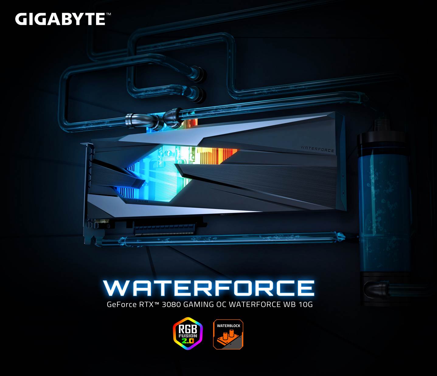技嘉隆重推出GeForce RTX™ 3080 GAMING OC WATERFORCE WB 10G水冷顯示卡